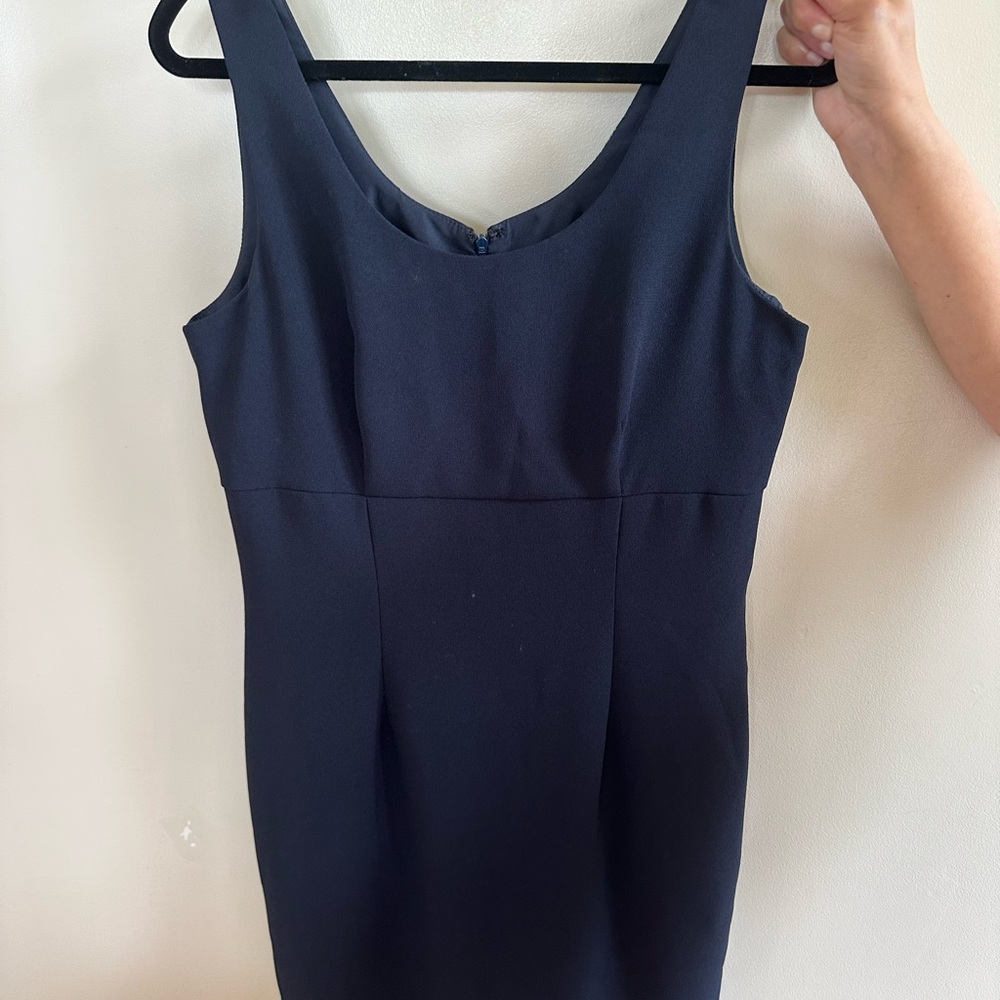 Elegant Navy Blue Sleeveless Dress - Size 12 Petite
